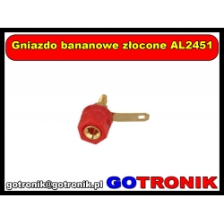 Gniazdo bananowe złocone AL2451 czerwone