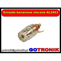 Gniazdo bananowe złocone AL2453 czerwone