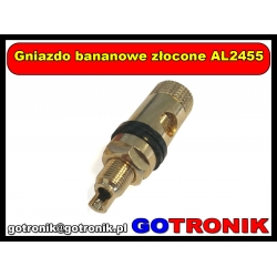 Gniazdo bananowe złocone AL2455 czarne