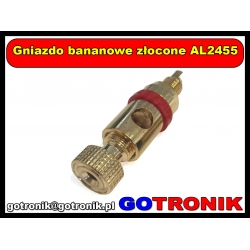 Gniazdo bananowe złocone AL2455 czerwone