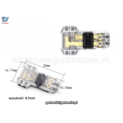 Konektor szybkozłączka elektryczna 6 pin przelotowa