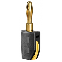 Wtyk bananowy z szybkozłączem 4mm 32A 250V czarny