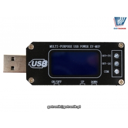 Regulowany mini zasilacz z funkcją miernika napięcia i prądu USB 0-24V BTE-826