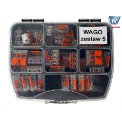 szybkozłączki WAGO zestaw 5 do łączenia przewodów typu drut linka w instalacjach elektrycznych 221-412 221-413 221-415