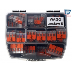 szybkozłączki WAGO zestaw 6 do łączenia przewodów typu drut linka w instalacjach elektrycznych 221-412 221-413 221-415