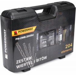 Zestaw wierteł, bitów i akcesoriów -  204 elementy PM-ZWB-204SU