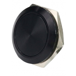 Przycisk chwilowy monostabilny wandaloodporny czarny 22mm