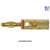Wtyk banan 4mm metalowy gold czerwony SS2-2136 Z324 WTY0203