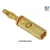 Wtyk banan 4mm metalowy gold czerwony SS2-2136 Z324 WTY0203