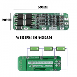 Moduł BMS zabezpieczenie do ogniw Li-Ion 12V 20A