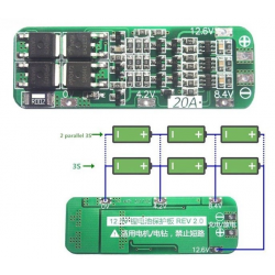 Moduł BMS zabezpieczenie do ogniw Li-Ion 12V 20A