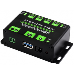 Koncentrator HUB USB 3.2 4 kanałowy Plug&Play metalowa obudowa Waveshare