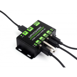 Koncentrator HUB USB 3.2 4 kanałowy Plug&Play metalowa obudowa Waveshare