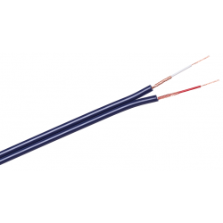 Kabel 2x RCA 3mm niebieski KAB0204 do sygnałów audio i wideo rolka