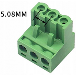 Szybkozłączka przelotowa na szynę DIN 3 pin 5,08mm