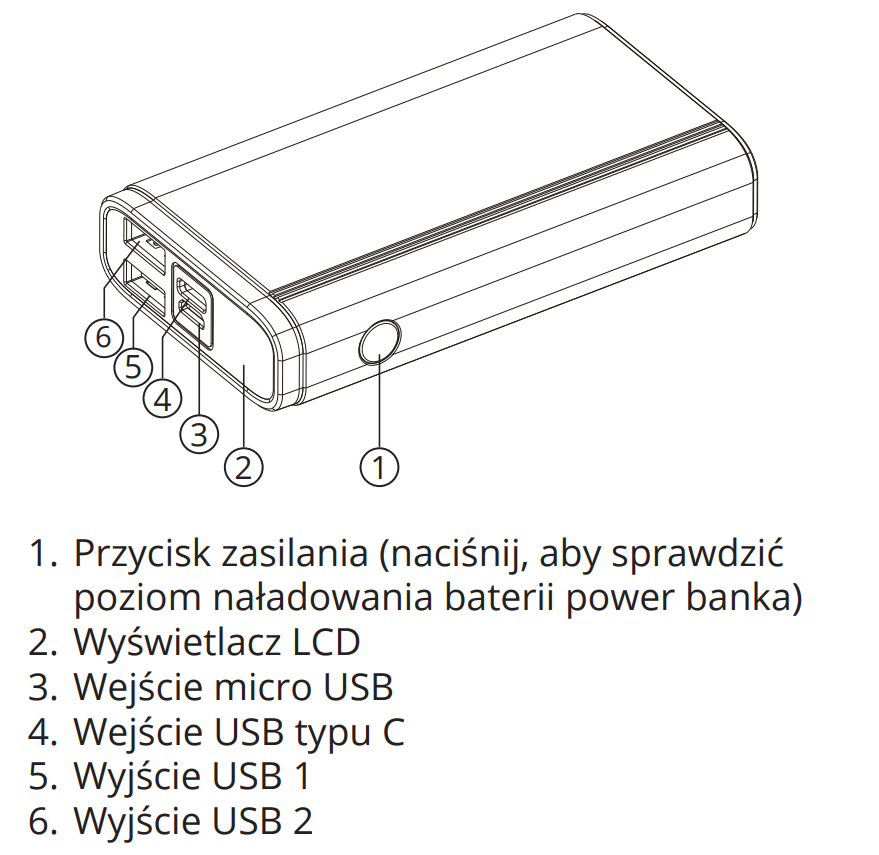 POWER BANK Kruger&Matz 10000 mAh Li-pol