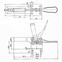 Ścisk szybkomocujący GH-201B 100kg