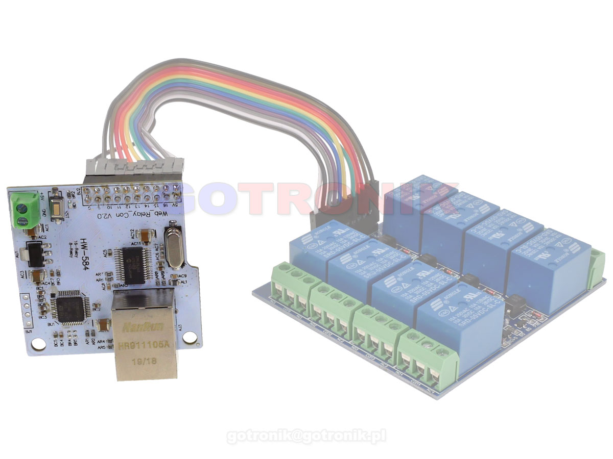 Sterownik LAN do modułów z przekaźnikami 8/16 wyjść RBS062 RBS-062