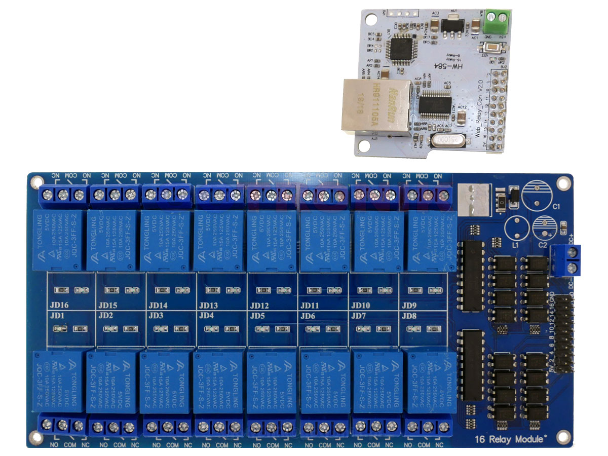 Sterownik LAN do modułów z przekaźnikami 8/16 wyjść RBS062 RBS-062