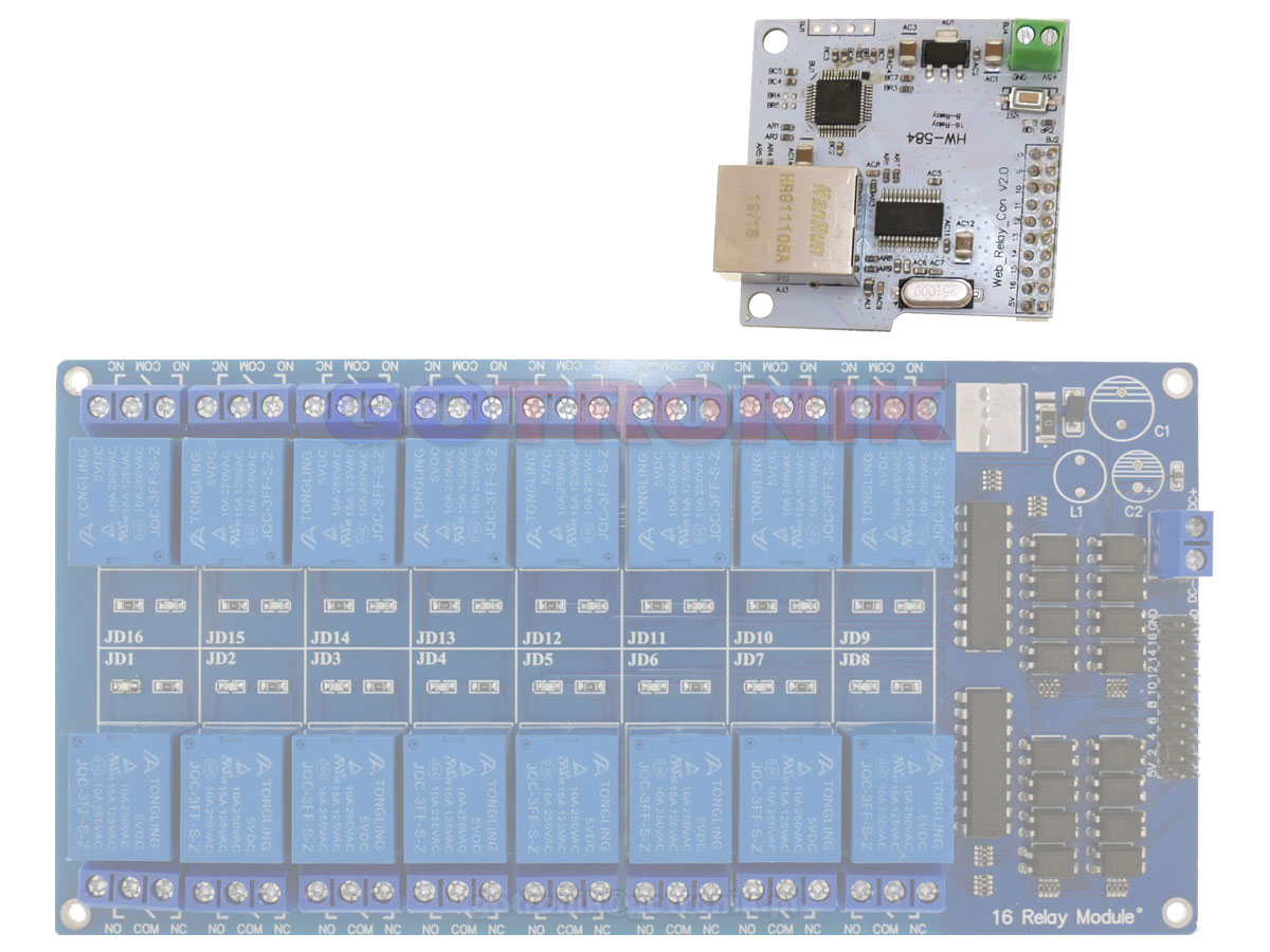 Sterownik LAN do modułów z przekaźnikami 8/16 wyjść RBS062 RBS-062