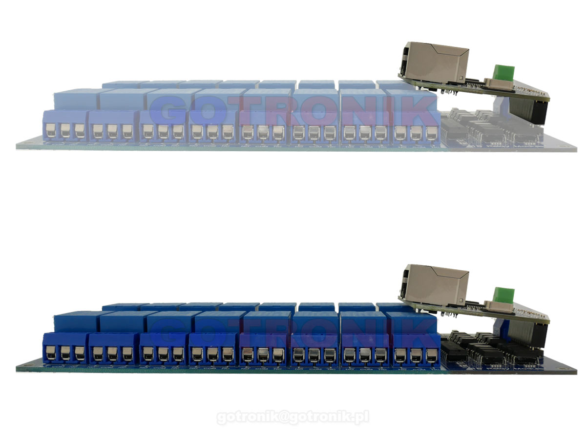 Sterownik LAN do modułów z przekaźnikami 16 wyjść RBS061 RBS-061