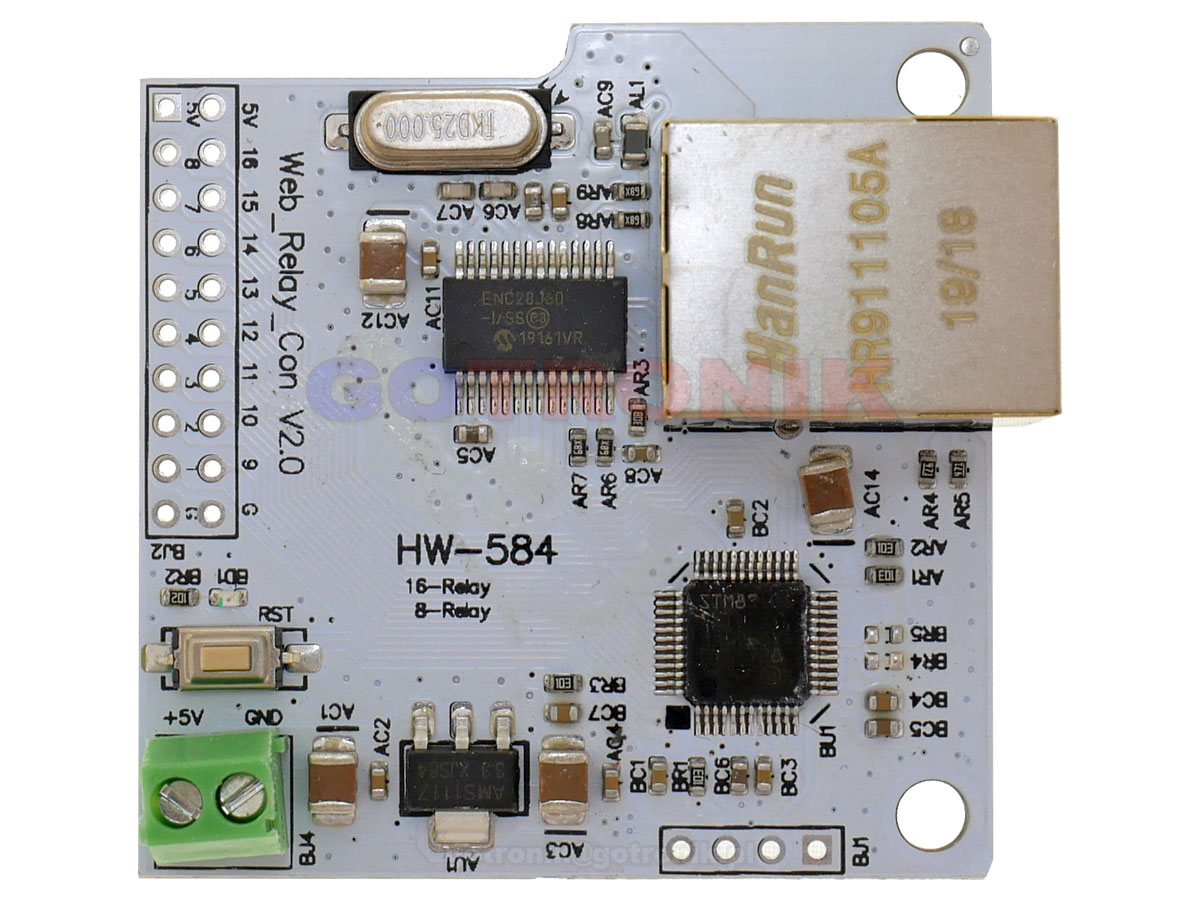 Sterownik LAN do modułów z przekaźnikami 8/16 wyjść RBS062 RBS-062