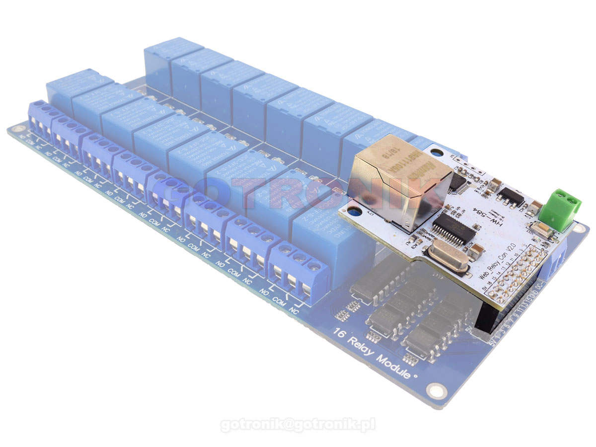 Sterownik LAN do modułów z przekaźnikami 8/16 wyjść RBS062 RBS-062