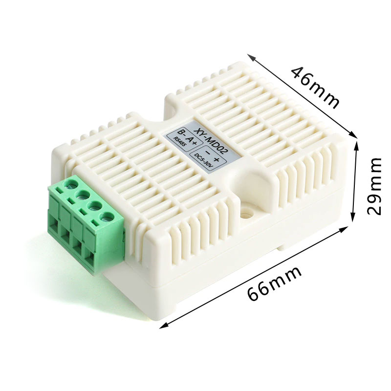 XY-MD02 SHT20 czujnik temperatury i wilgotności RS485 Modbus obudowa DIN RBS-155 RBS155