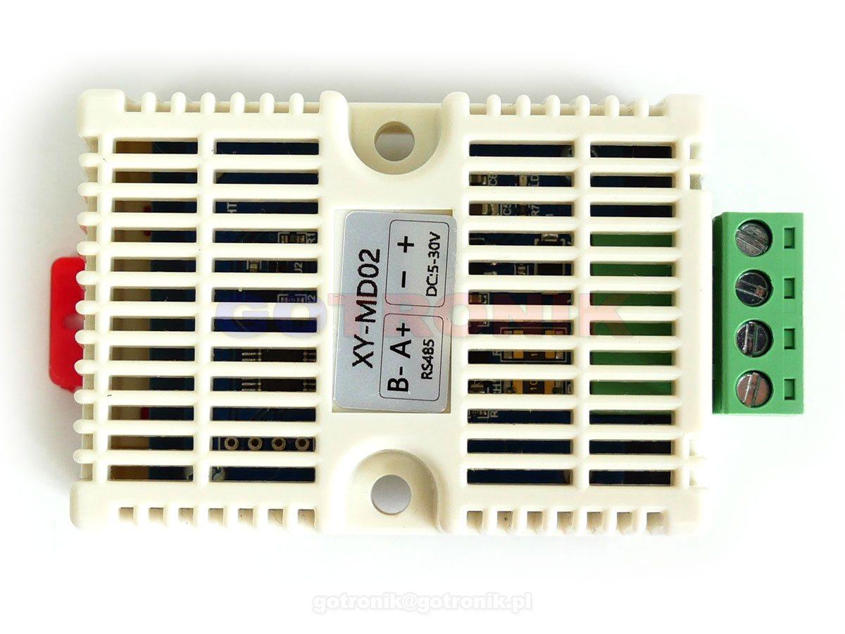 XY-MD02 SHT20 czujnik temperatury i wilgotności RS485 Modbus obudowa DIN RBS-155 RBS155