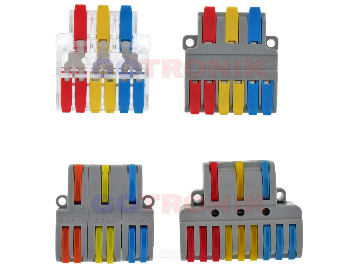 LT-636 szybkozłącze kostka elektryczna rozgałęźnik zasilania LT636