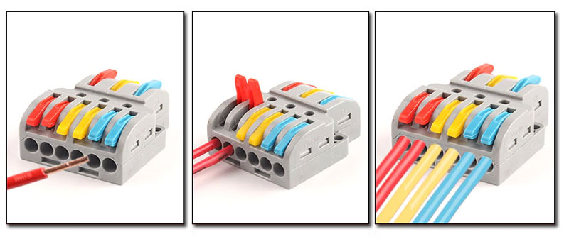 szybkozłącze kostka elektryczna rozgałęźnik zasilania