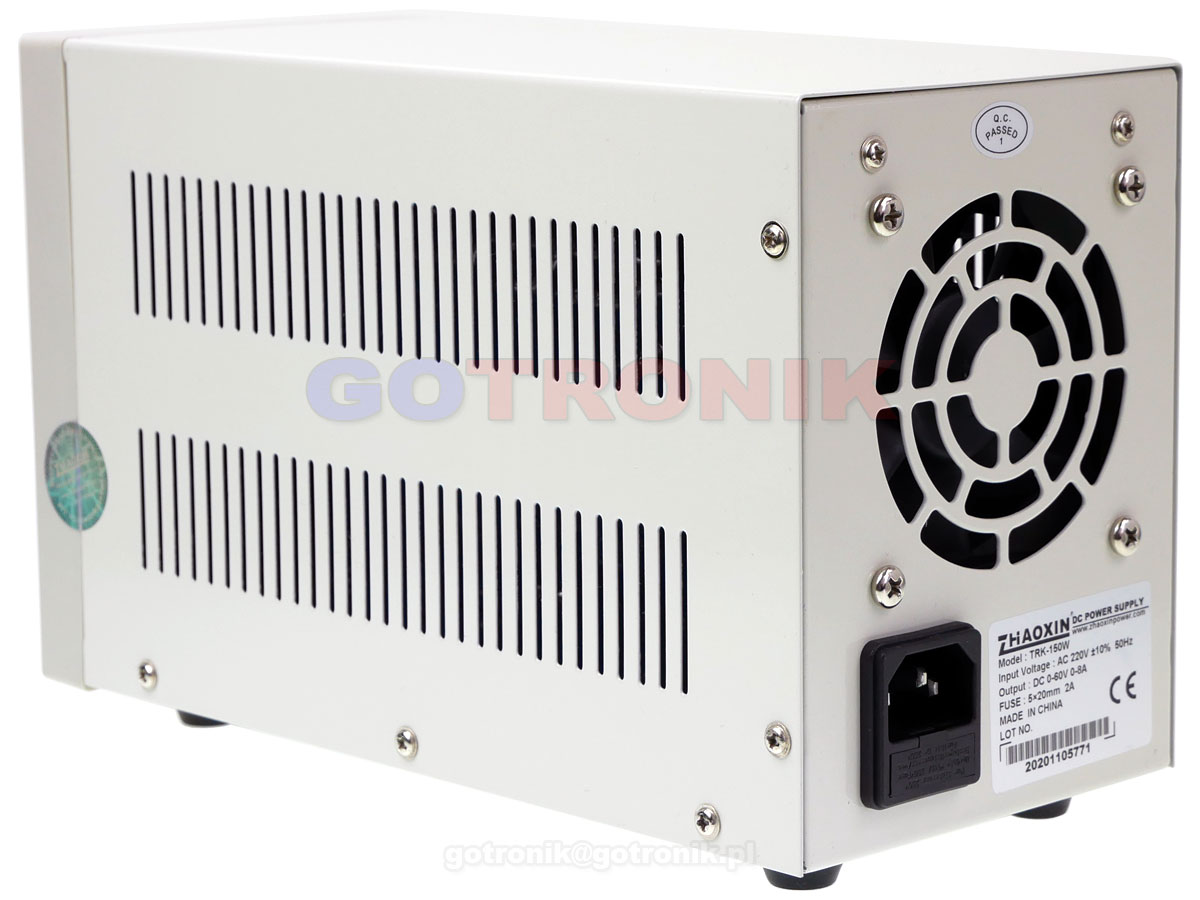 TRK-150W Zhaoxin zasilacz laboratoryjny 60V 8A 150W regulowany Zaoxin TRK150W