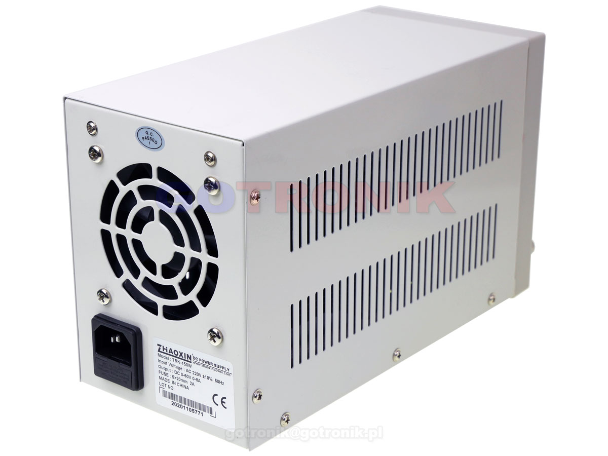 TRK-150W Zhaoxin zasilacz laboratoryjny 60V 8A 150W regulowany Zaoxin TRK150W