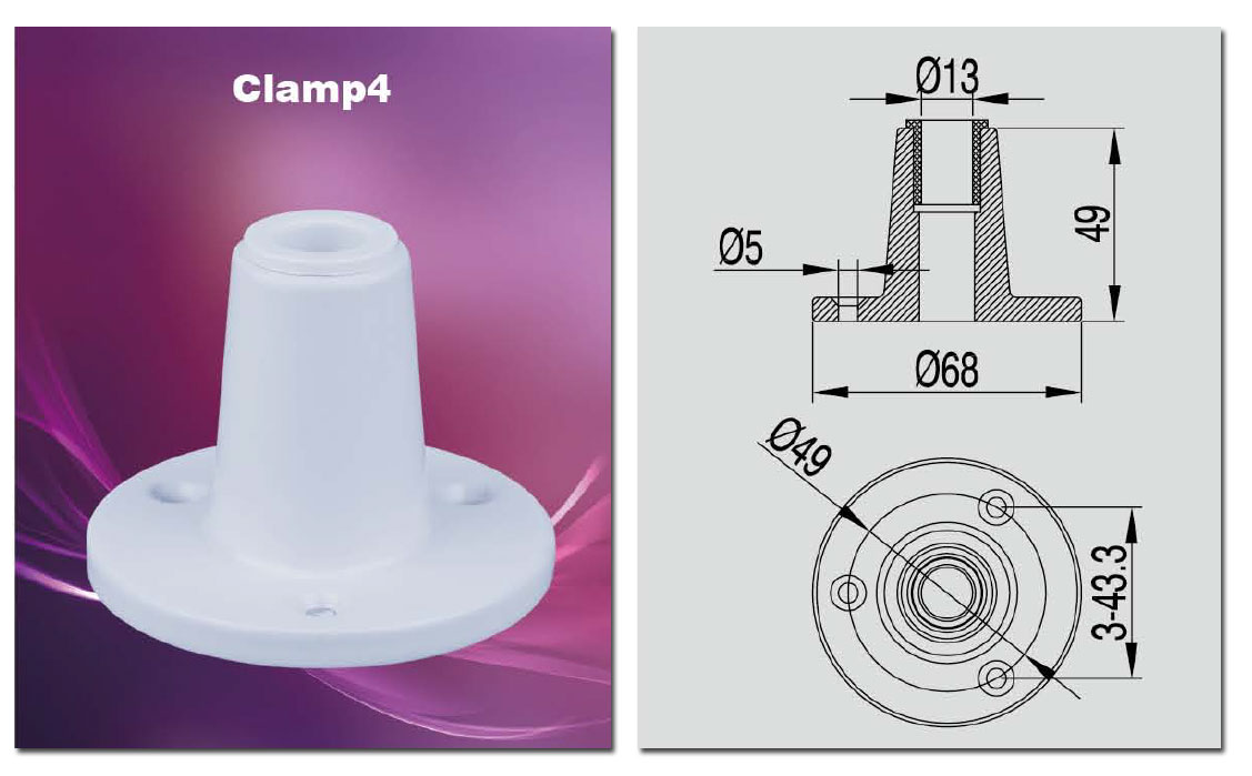 G4 poziomy uchwyt do lamp z lupą, mocowanie stołowe do lamp z lupą