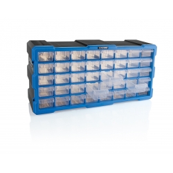Organizer ścienny z 40 szufladkami niebieski