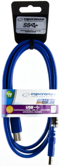 ESPERANZA KABEL USB 3.0 DRUKARKOWY HQ A-B 1.5M EB150